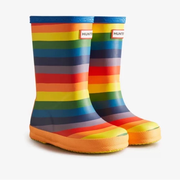 rocket dog rainbow rain boots